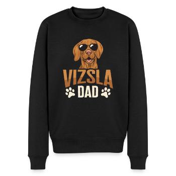 Vizsla Papa Hund Papa Ungarischer Vizsla - Männer Premium Bio Pullover - Schwarz - Vorne - Nico (187cm)
