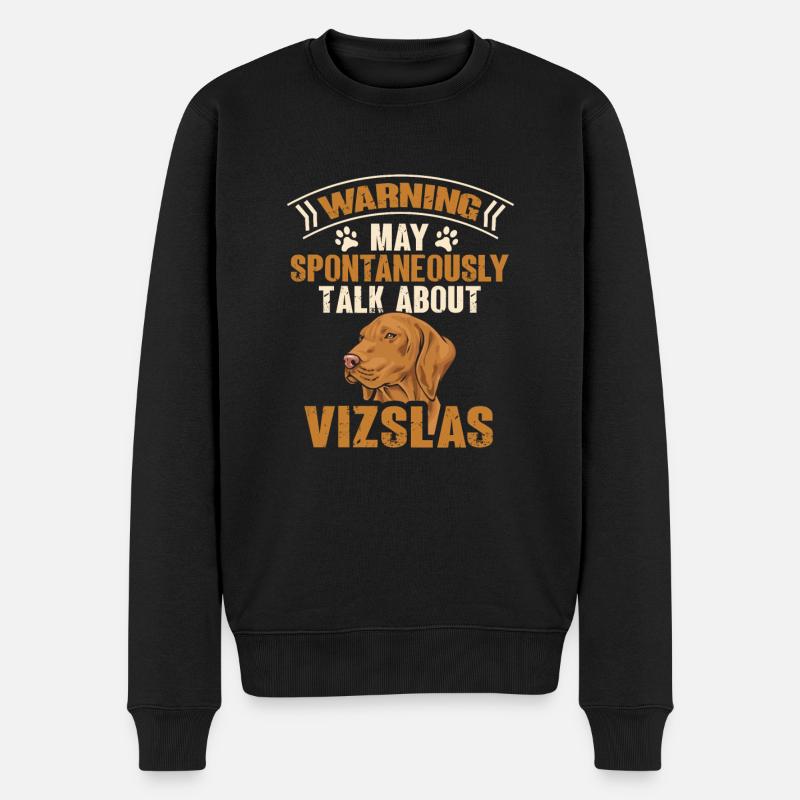 Vizsla Hund Ungarischer Vizsla - Männer Premium Bio Pullover - Schwarz