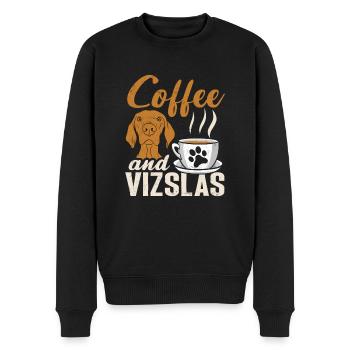 Café et Vizslas Vizsla hongrois - Pull Premium bio Homme - noir - Devant - Nico (187cm)