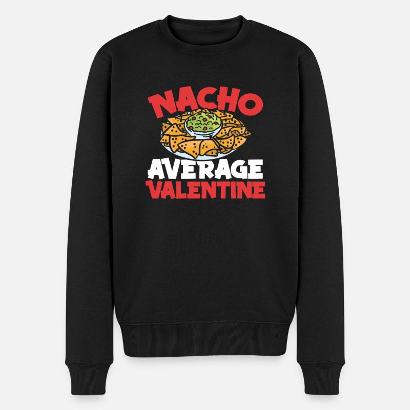 Nacho Durchschnittliches Essen Ist Mein - Männer Premium Bio Pullover - Schwarz
