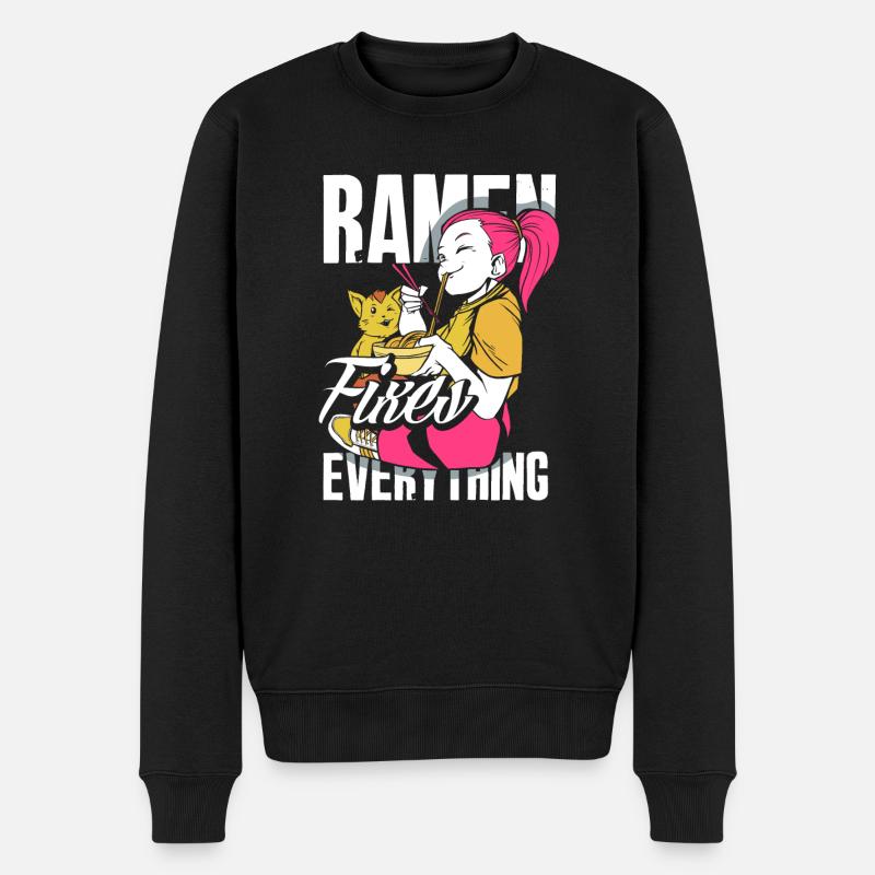 Drôle de cadeau Ramen - Pull Premium bio Homme - noir