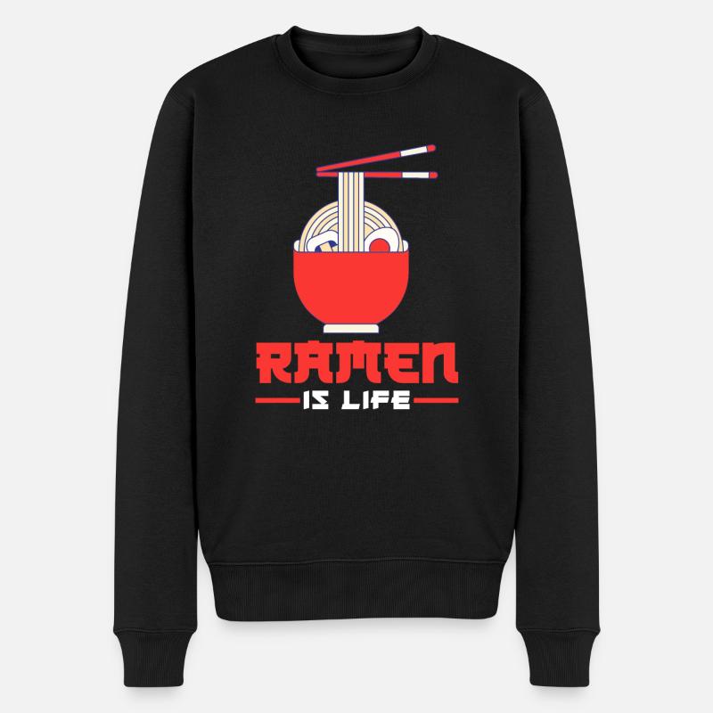 Lustiges Ramen Liebhaber Geschenk - Männer Premium Bio Pullover - Schwarz