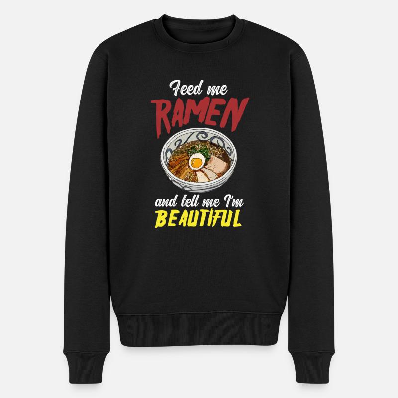 Lustiges Ramen Geschenk - Männer Premium Bio Pullover - Schwarz