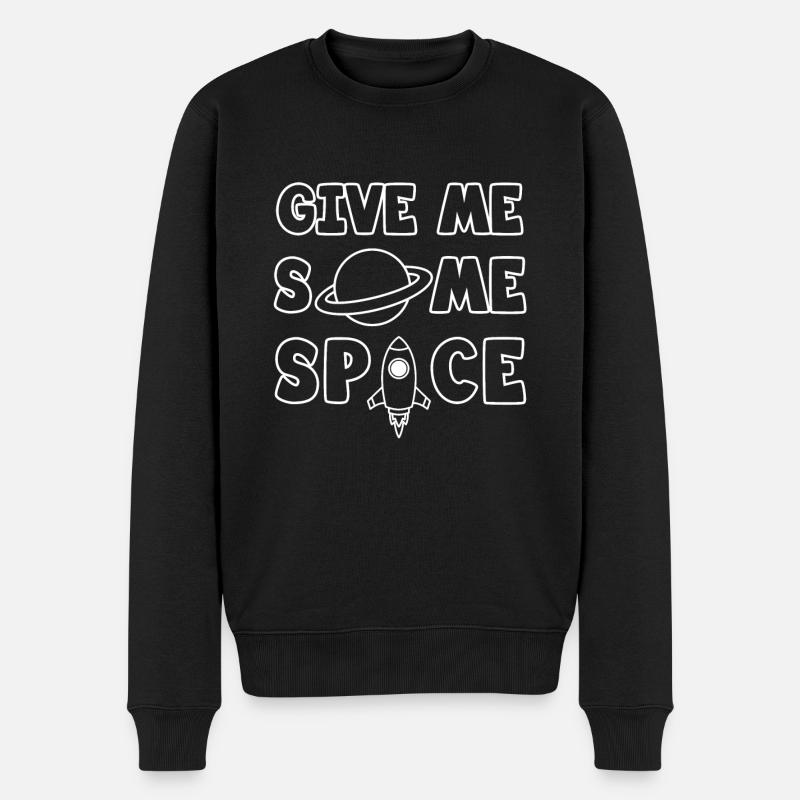 Give Me Some Space - Männer Premium Bio Pullover - Schwarz