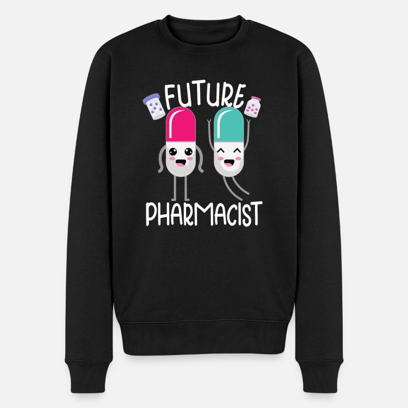 Drôle de pharmacien-pharmacie-technicien-pharmacie - Pull Premium bio Homme - noir