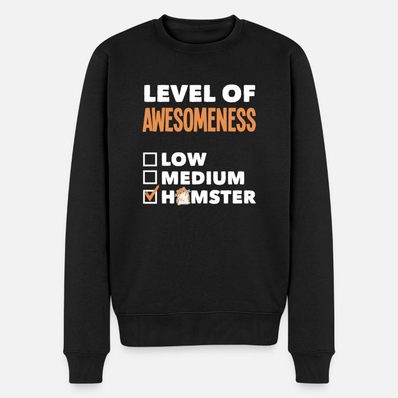 Funny Hamster Gift - Men's Premium Organic Jumper - black