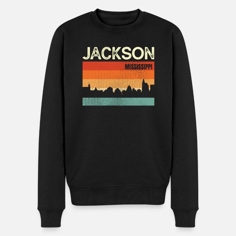 Jackson - Männer Premium Bio Pullover - Schwarz