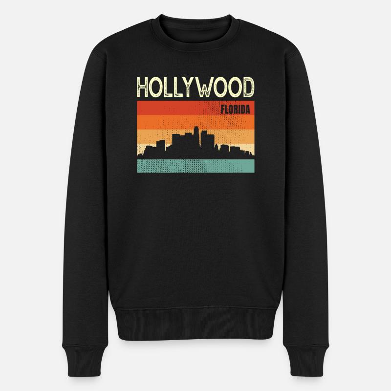Hollywood - Männer Premium Bio Pullover - Schwarz