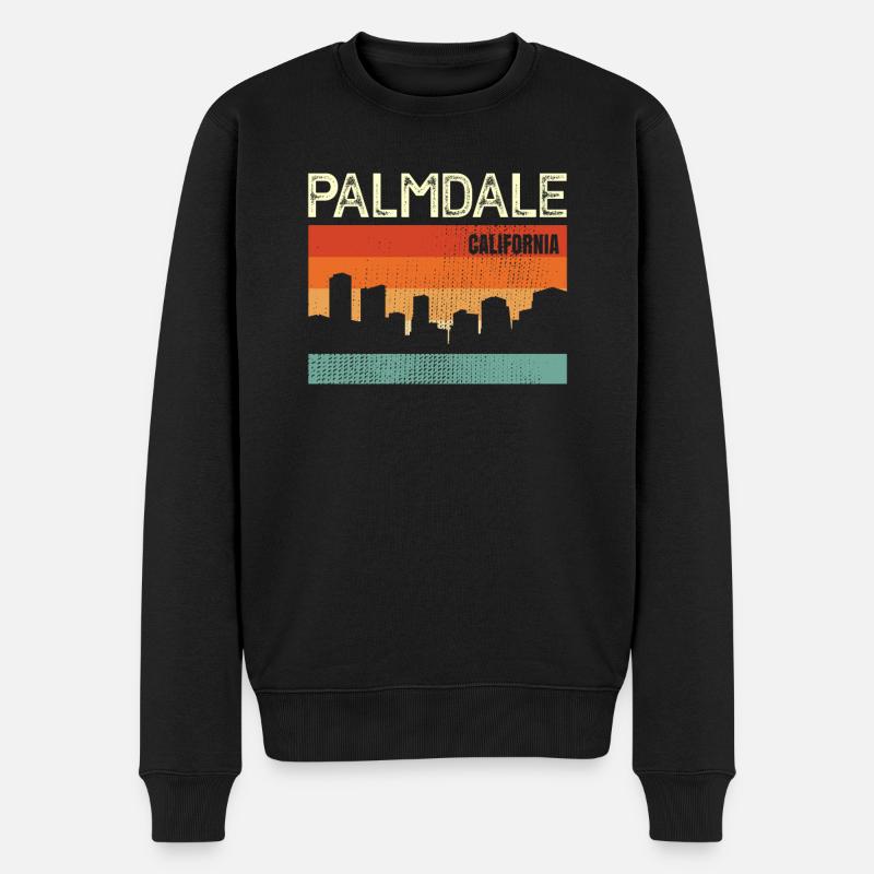 Palmdale - Männer Premium Bio Pullover - Schwarz