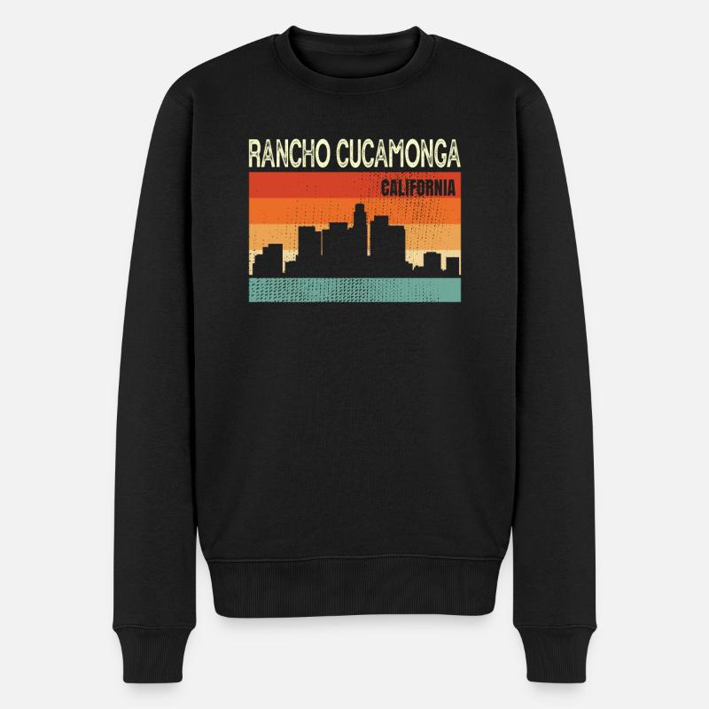 Rancho Cucamonga - Männer Premium Bio Pullover - Schwarz
