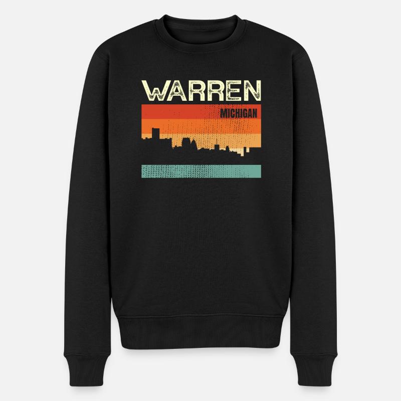 Labyrinth - Männer Premium Bio Pullover - Schwarz