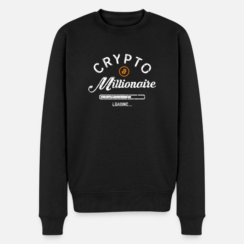 Crypto Millionaire Loading - Männer Premium Bio Pullover - Schwarz