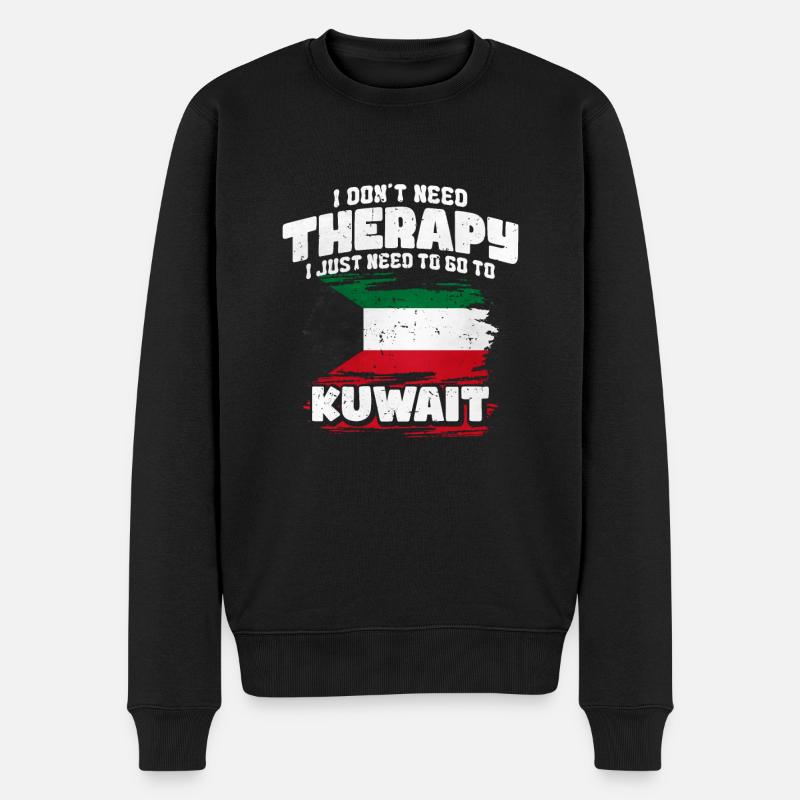 Kuwait - Männer Premium Bio Pullover - Schwarz