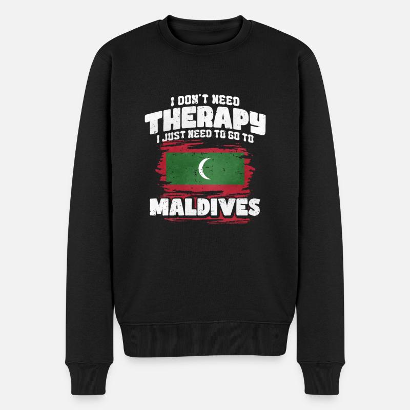 Malediven - Männer Premium Bio Pullover - Schwarz