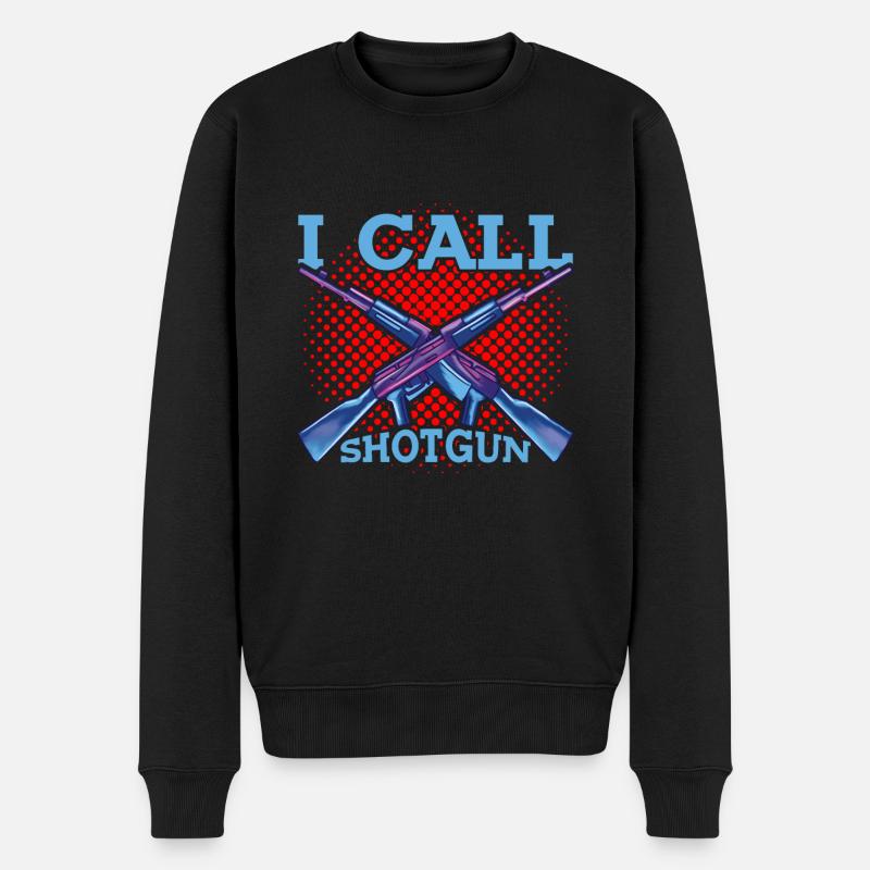 I Call Shotgun 9 - Männer Premium Bio Pullover - Schwarz