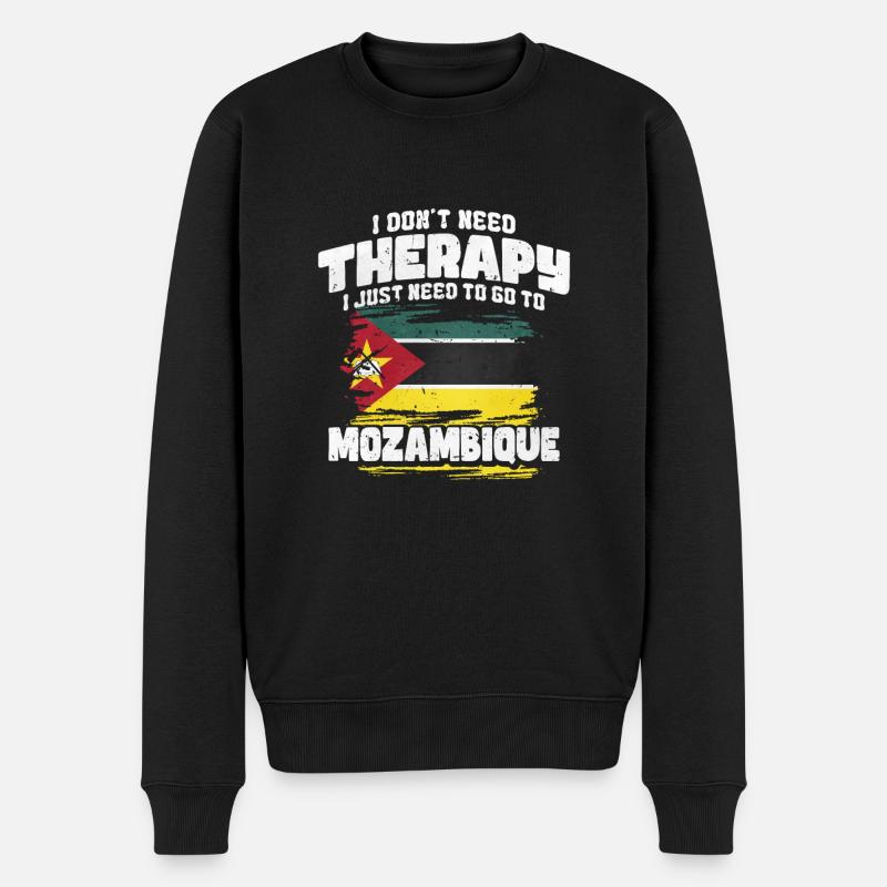 Mosambik - Männer Premium Bio Pullover - Schwarz