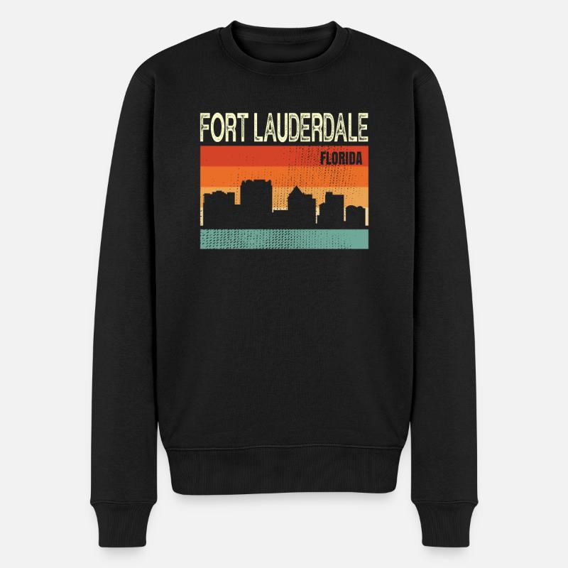 Fort Lauderdale - Männer Premium Bio Pullover - Schwarz