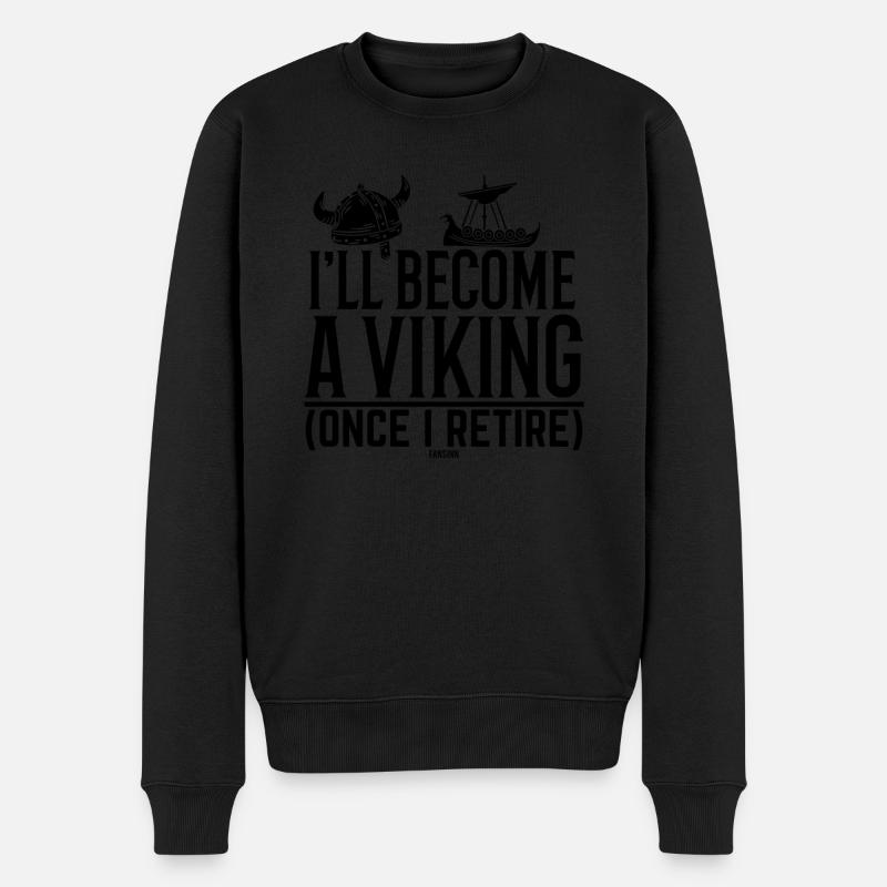 Vikings à la retraite - Pull Premium bio Homme - noir