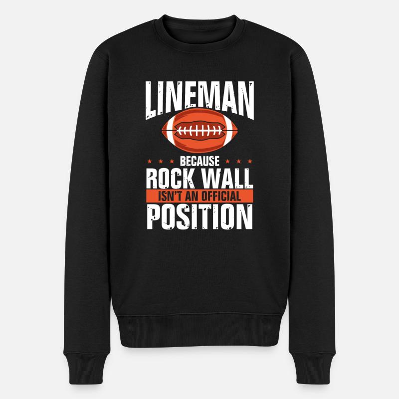 Lineman felswandposition - Männer Premium Bio Pullover - Schwarz