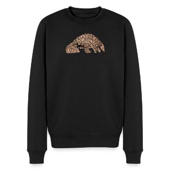 Schuppentier Pangolin Schuppen bedrohtes Tier - Männer Premium Bio Pullover - Schwarz - Vorne - Nico (187cm)