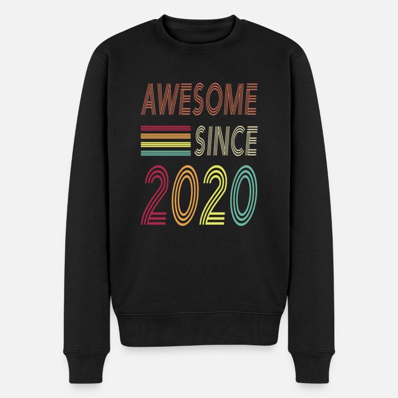 Awesome since 2020 - Männer Premium Bio Pullover - Schwarz
