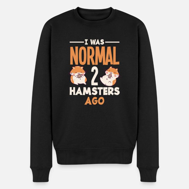 Lustiges Hamster Geschenk - Männer Premium Bio Pullover - Schwarz