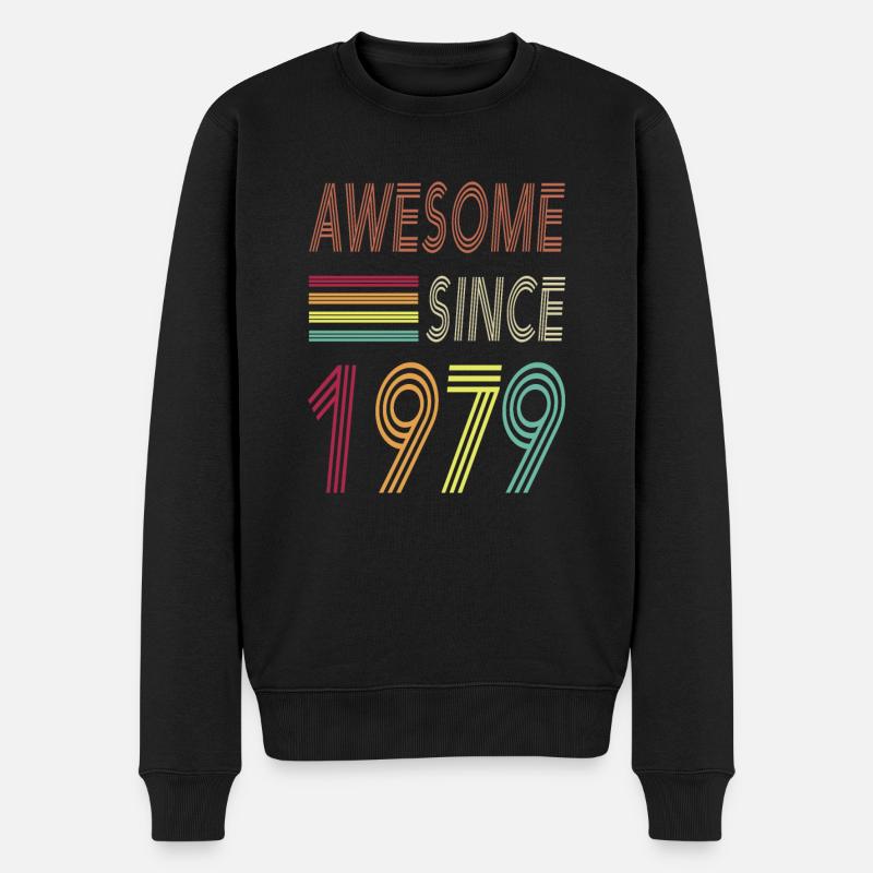 Awesome since 1979 - Männer Premium Bio Pullover - Schwarz