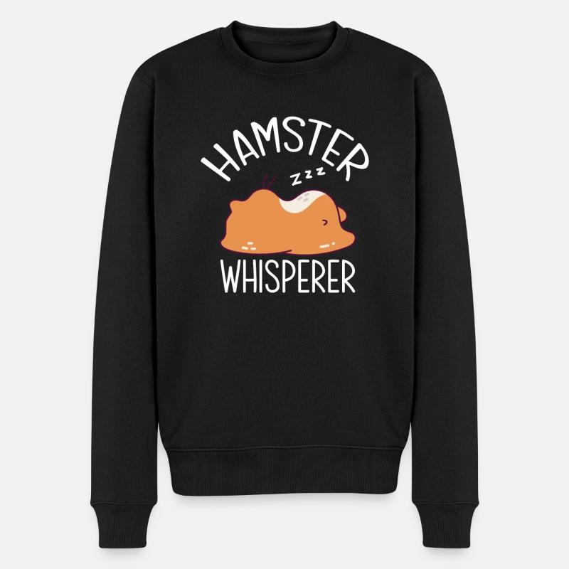 Lustiges Hamster Geschenk - Männer Premium Bio Pullover - Schwarz