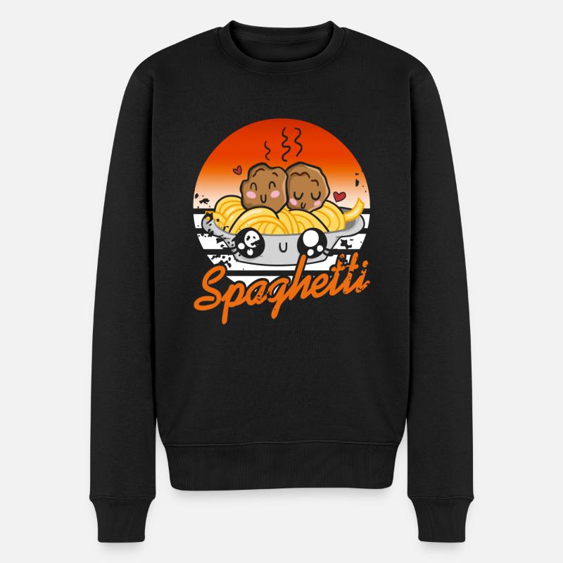 Spaghetti & Boulettes de viande Mignon Retro Spag Lover - Pull Premium bio Homme - noir