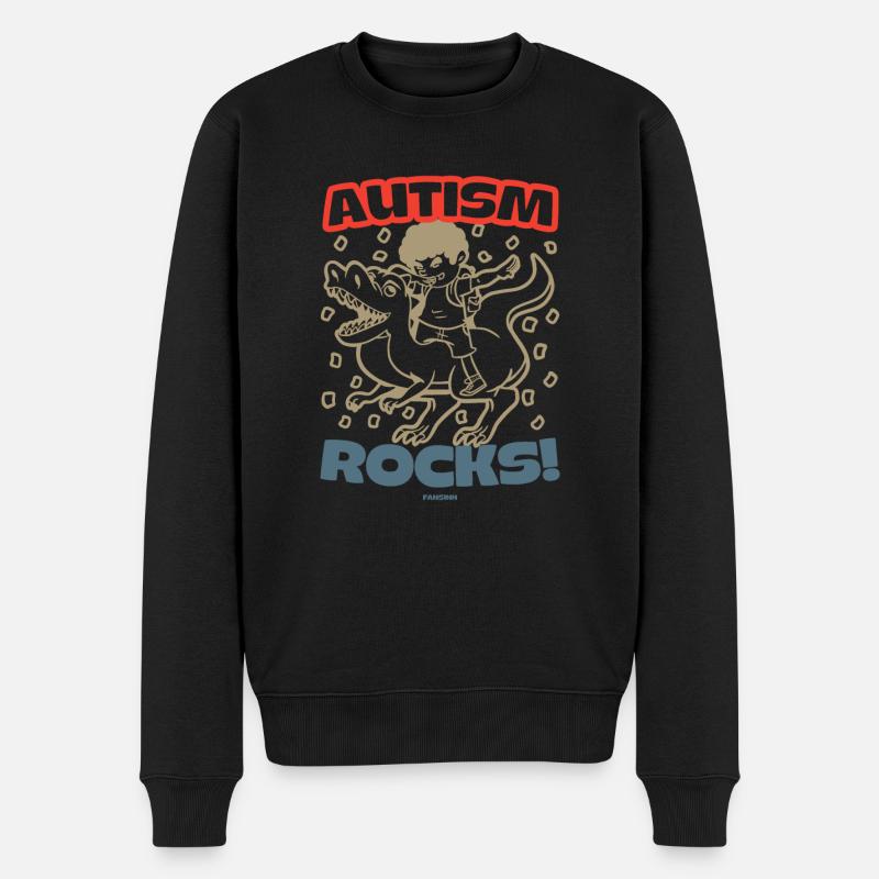 Autismus rockt - Männer Premium Bio Pullover - Schwarz