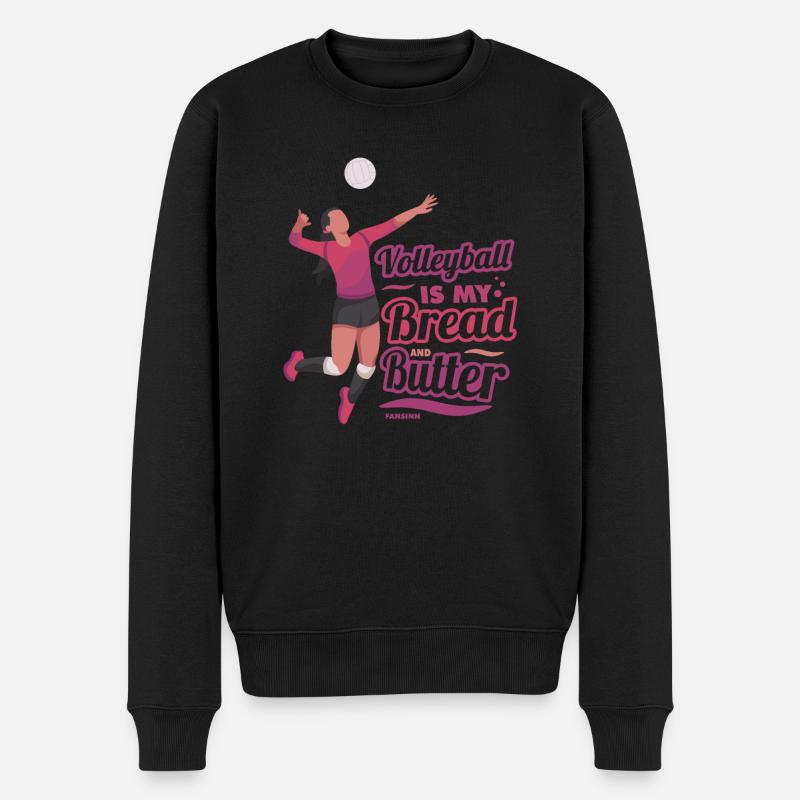 Volleyball Beachvolleyball Geschenk Strand - Männer Premium Bio Pullover - Schwarz