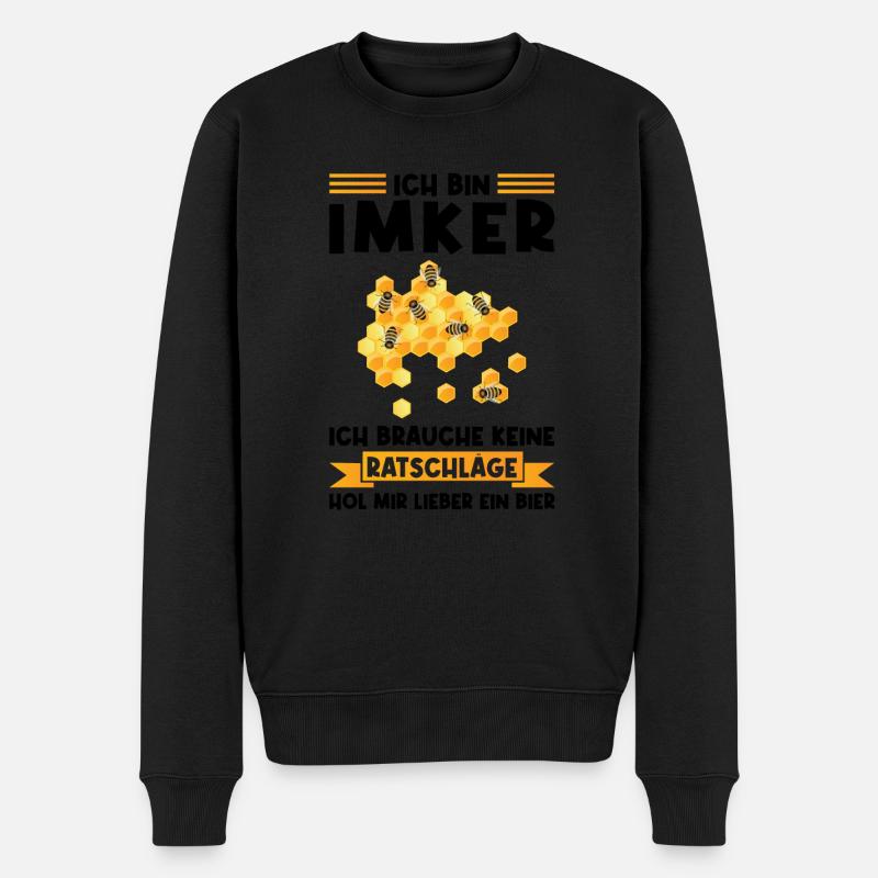 Imker Bier Imkern Geschenk - Männer Premium Bio Pullover - Schwarz
