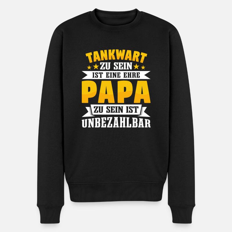 Tankwart - Männer Premium Bio Pullover - Schwarz