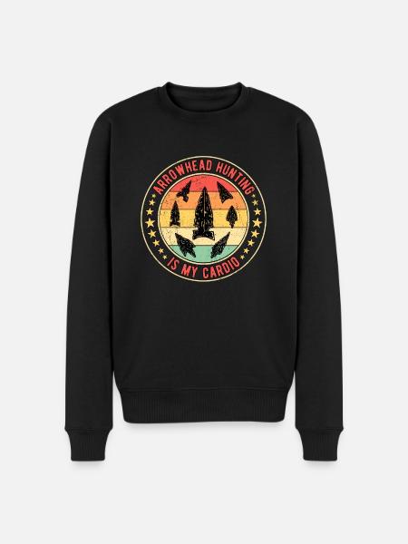 Arrowhead Hunter Pfeilspitzen Speerspitze - Männer Premium Bio Pullover - Schwarz