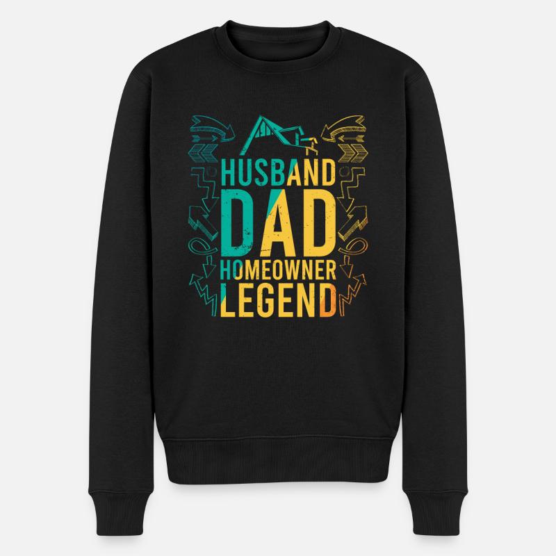 Pendaison de crémaillère Papa - Pull Premium bio Homme - noir