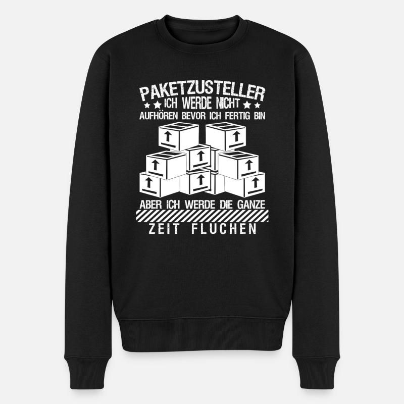 Paketzusteller Paket Pakete Paketbote - Männer Premium Bio Pullover - Schwarz