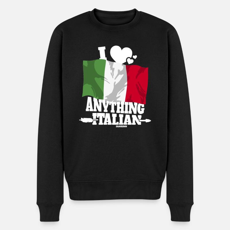 Italie - Pull Premium bio Homme - noir