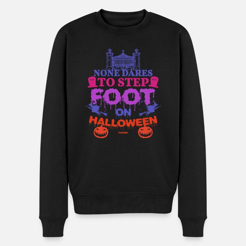 gruseliger Halloween Spruch - Männer Premium Bio Pullover - Schwarz