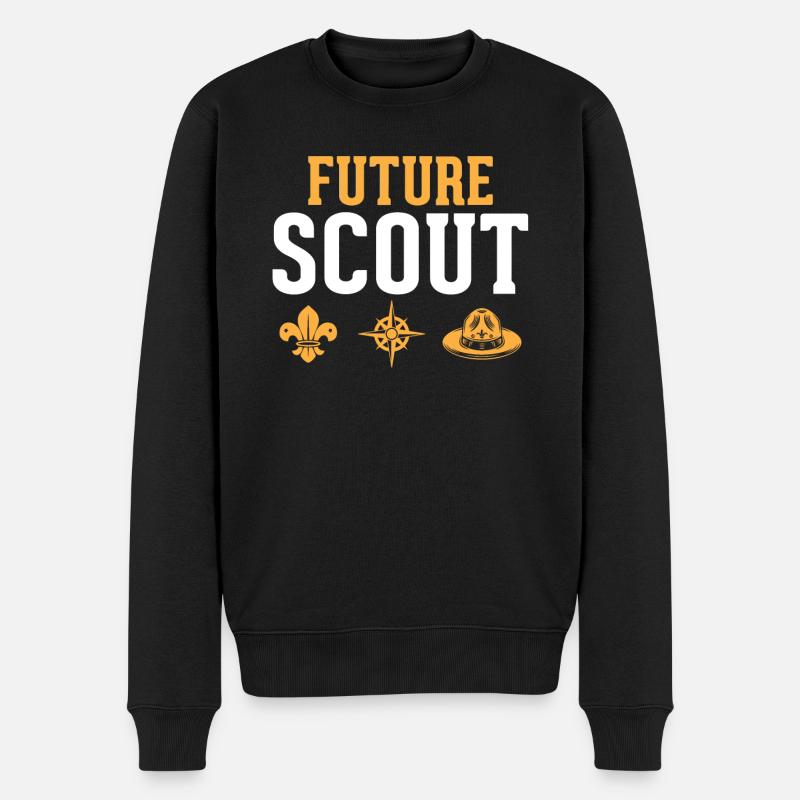 Future Scout - Randonnée Scoutisme - Pull Premium bio Homme - noir