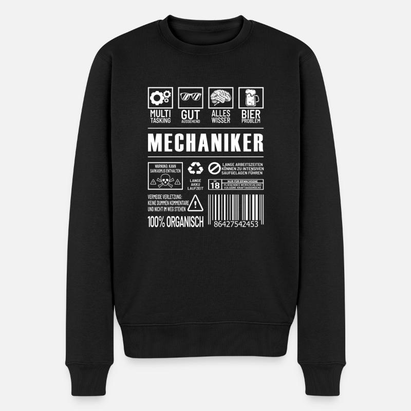 Mechaniker - Männer Premium Bio Pullover - Schwarz