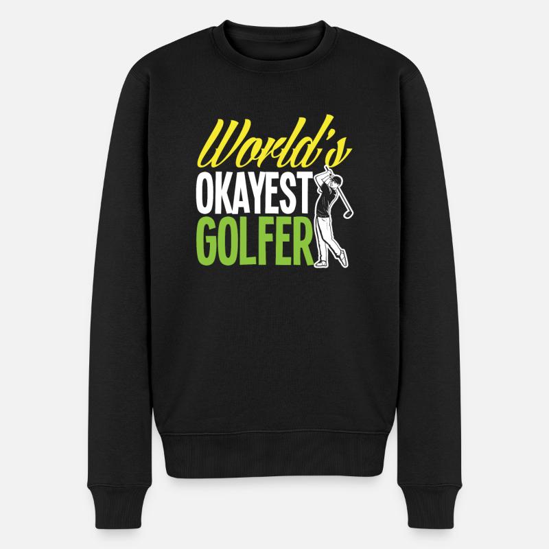 Lustiges Golfen Golf Golfer Geschenk - Männer Premium Bio Pullover - Schwarz
