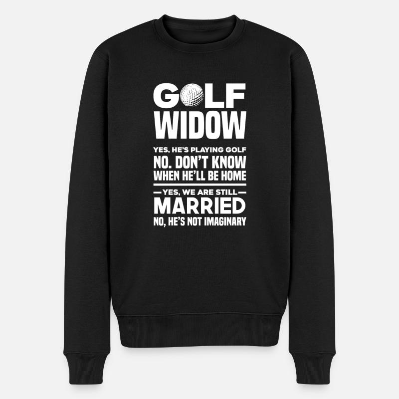 Lustiges Golfen Golf Golfer Geschenk - Männer Premium Bio Pullover - Schwarz