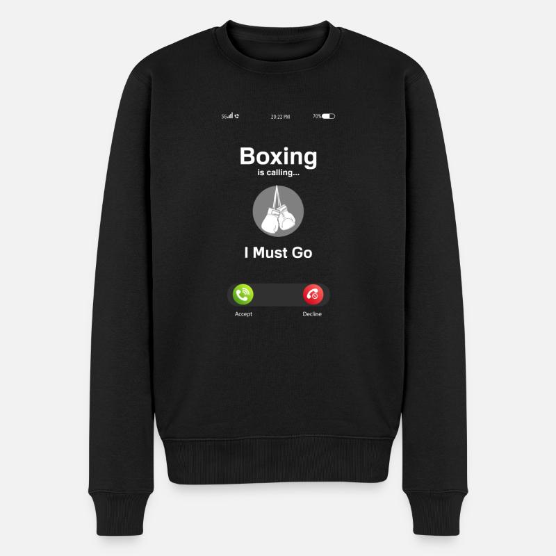 Funny Boxing Boxer Gift - Men's Premium Organic Jumper - black