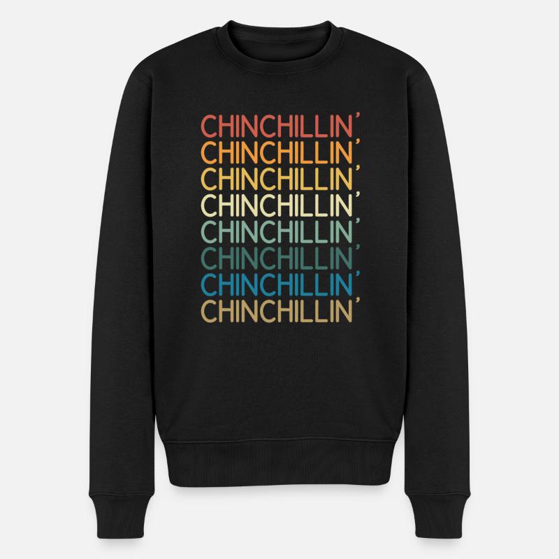Chinchillin Bunt - Männer Premium Bio Pullover - Schwarz