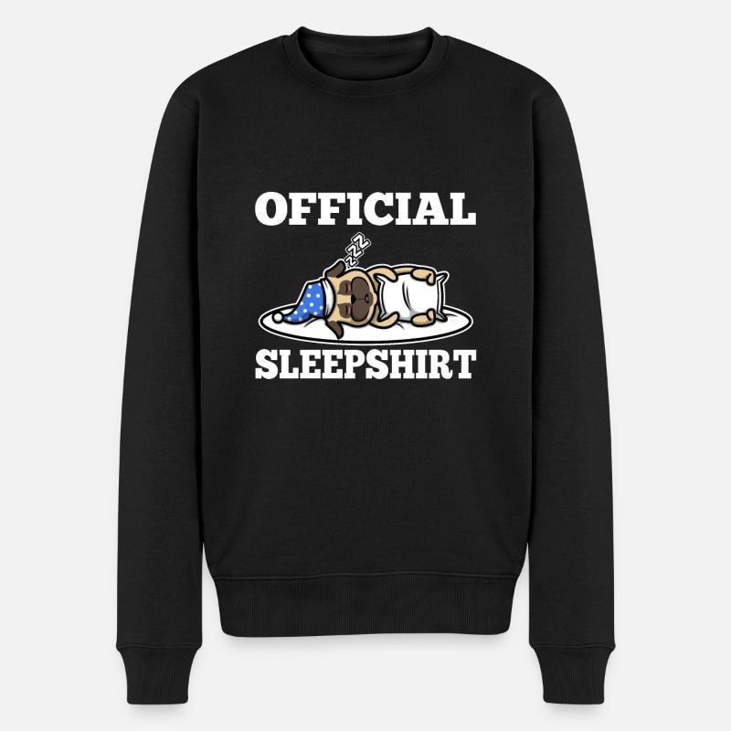 Official sleepshirt Mops - Männer Premium Bio Pullover - Schwarz