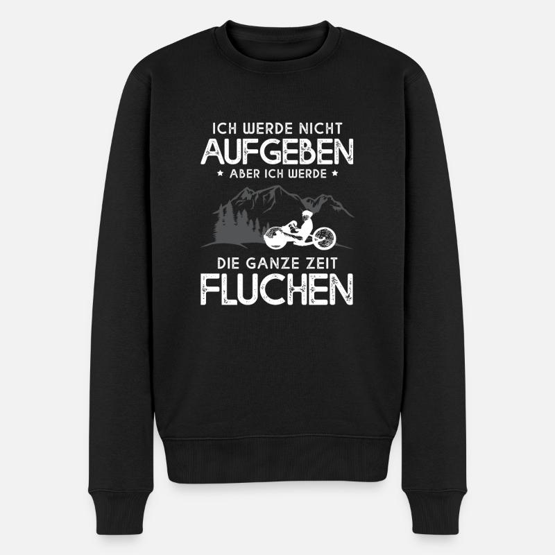 Ich Werde Nicht Aufgeben Fluchen Handbike - Männer Premium Bio Pullover - Schwarz