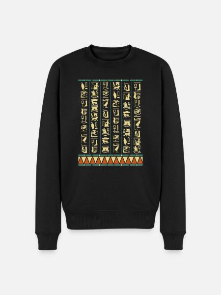 Hieroglyphs Pyramids Ancient Egypt - Men's Premium Organic Jumper - black