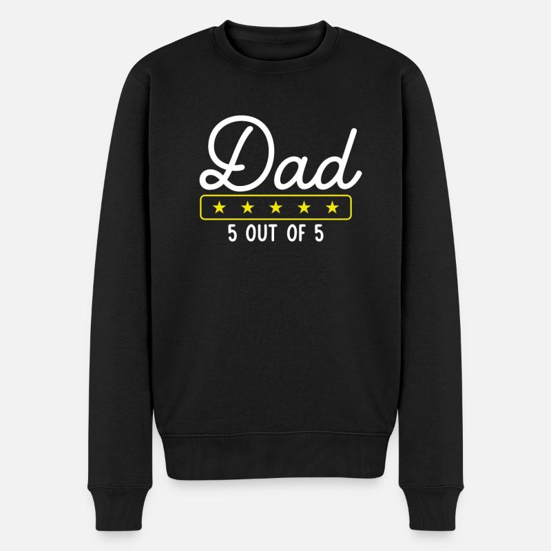 Papa cinq étoiles - Pull Premium bio Homme - noir