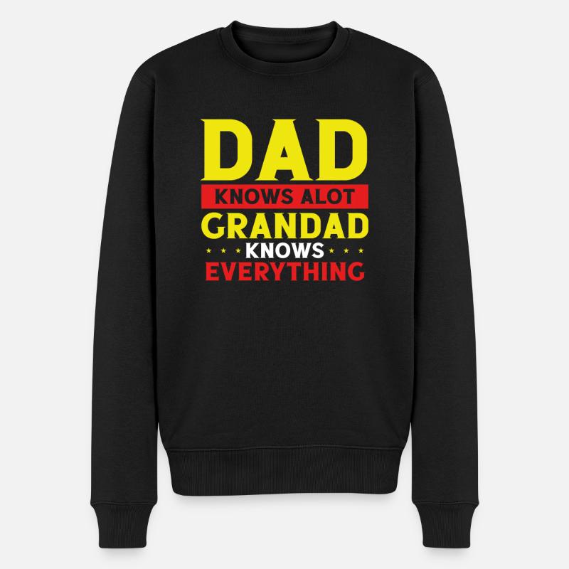 Papa Und Opa - Männer Premium Bio Pullover - Schwarz