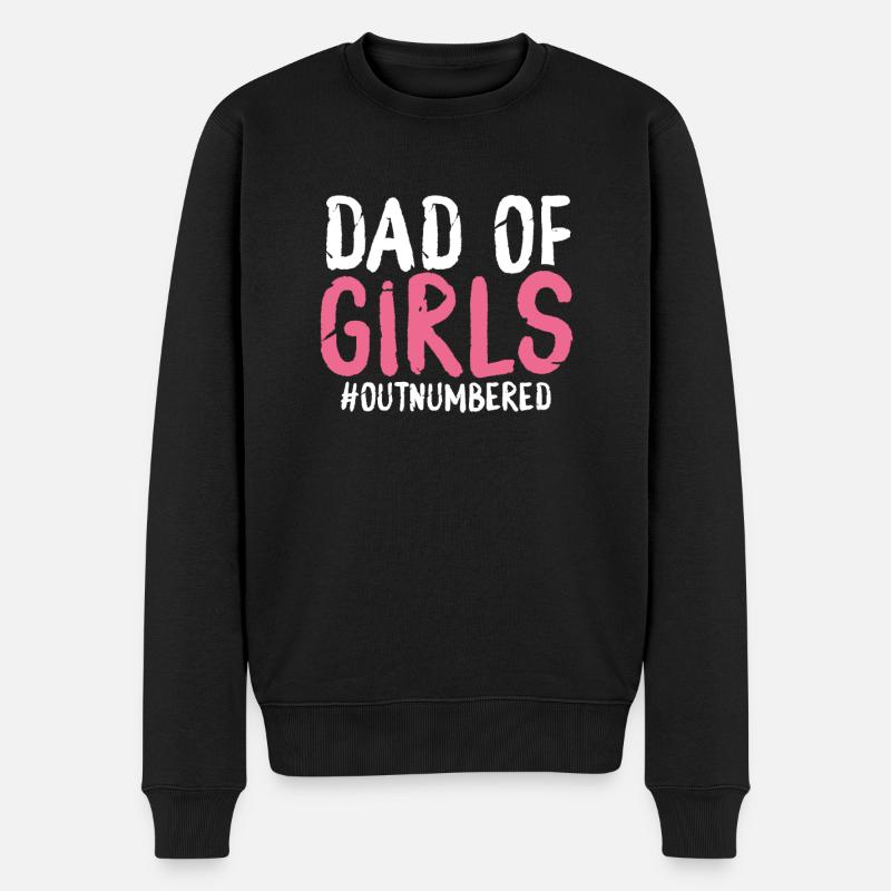 Père de filles - Pull Premium bio Homme - noir